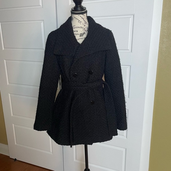 Calvin Klein Wool Blend Peacoat with Inside Pocket - Picture 2 of 9
